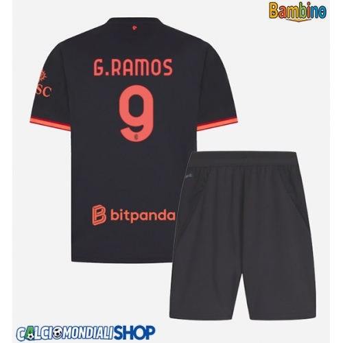 Maglie da calcio AC Milan Goncalo Ramos #9 Terza Maglia Bambino 2026-27 Manica Corta + Pantaloni corti)